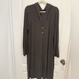 24/7 Striped Black and White Women's Cardigan